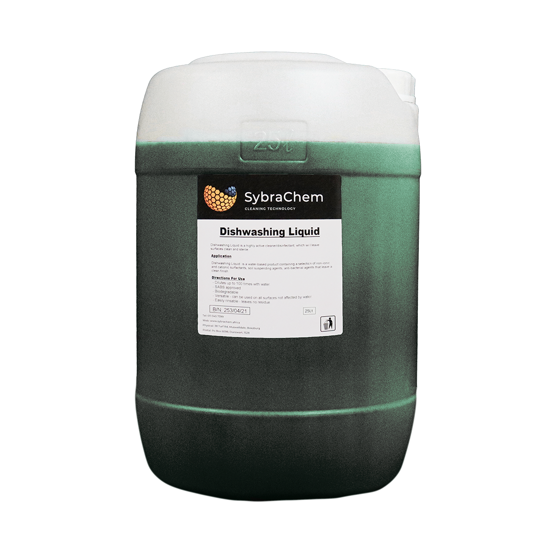 SybraChem Dishwashing Liquid Green 25L