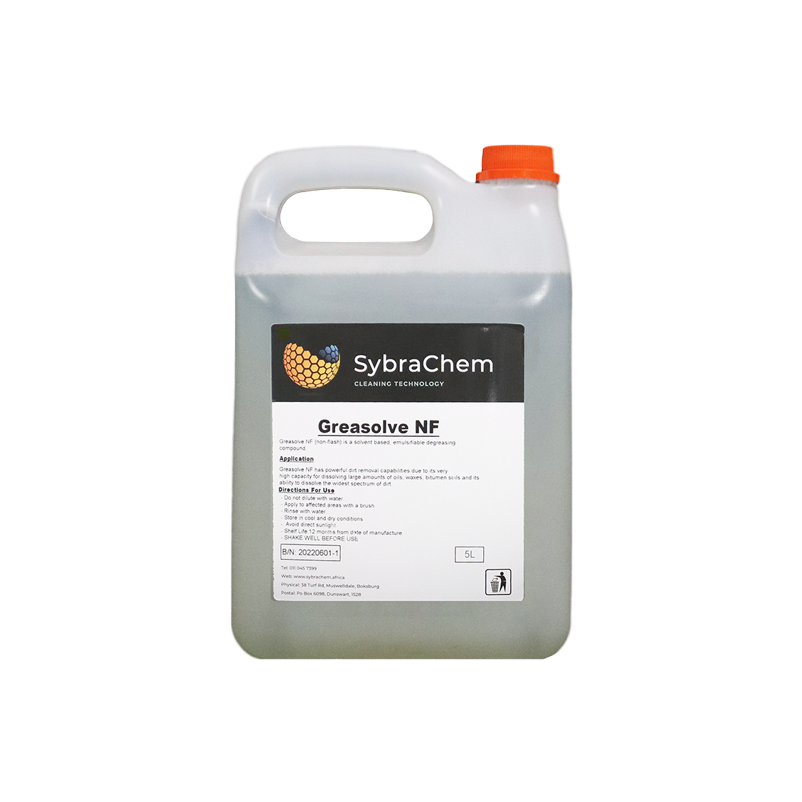 Greasolve - NF - 5L Bottle