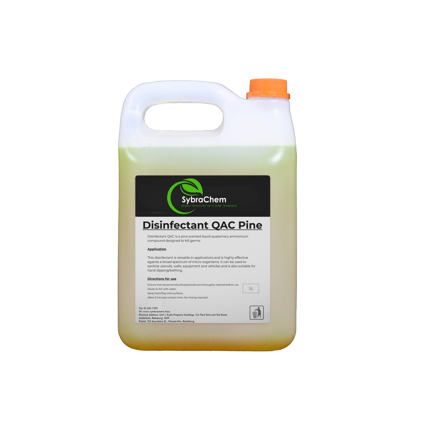 Disinfectant QAC - Pine - 5L Bottle