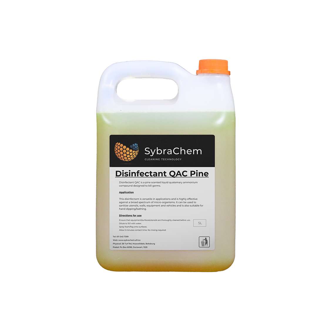 SybraChem Disinfectant QAC Pine 5L
